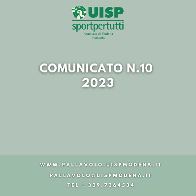 Comunicato N.10 - 2023