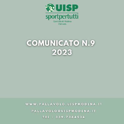 Comunicato N.9 - 2023
