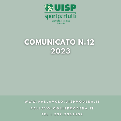 Comunicato N.12 - 2023