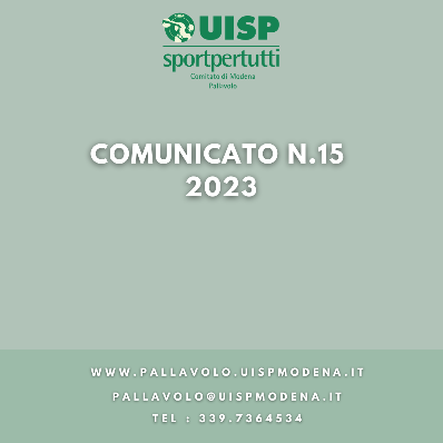 Comunicato N.15 - 2023
