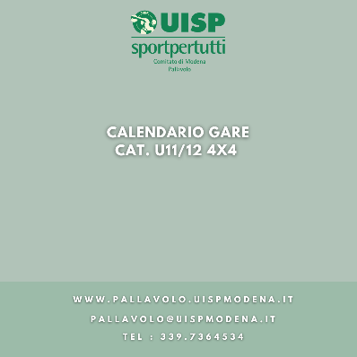 Calendario Gare - Cat. U11/12 4x4