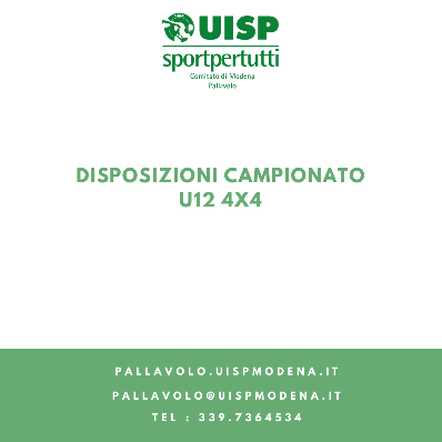 Disposizioni Campionato U12 4x4