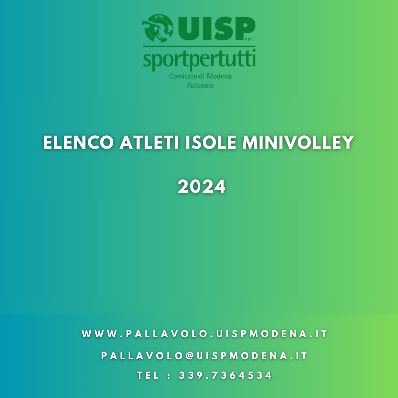 Elenco Atleti Isole Minivolley - 2023