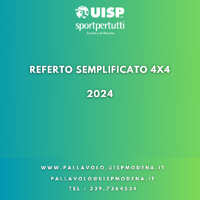 Referto Semplificato 4x4 2023