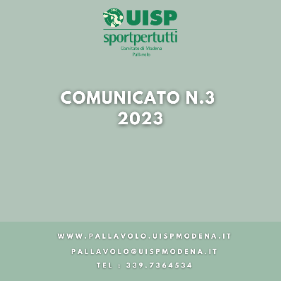 Comunicato N.3 - 2023