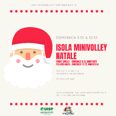Isole Minivolley di Natale - Domenica 5/12 e 12/12 a Bomporto e Nonantola