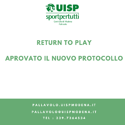 Return To Play - Approvato il Nuovo Protocollo