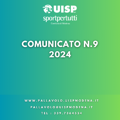 Comunicato N.9 - 2024