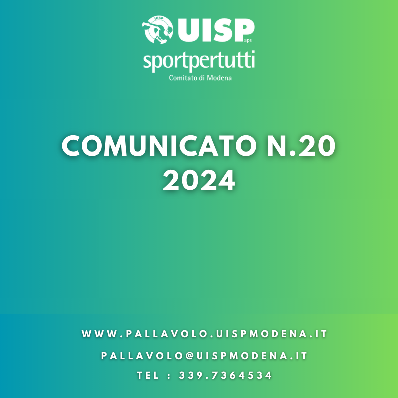 Comunicato N.20 - 2024