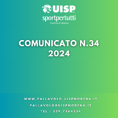 Comunicato N.34 - 2024
