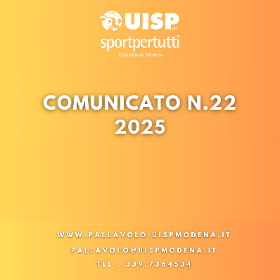 Comunicato N.22 - 2025