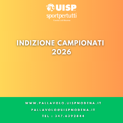 Indizione Campionati 2026 - Fase 1 Modena