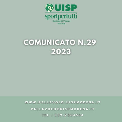 Comunicato Ufficiale N.29 - Online