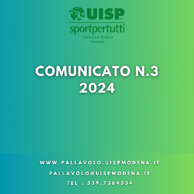 Comunicato Ufficiale N.3/2024 - Online