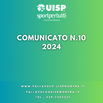 Comunicato Ufficiale N.10/2024 - Online