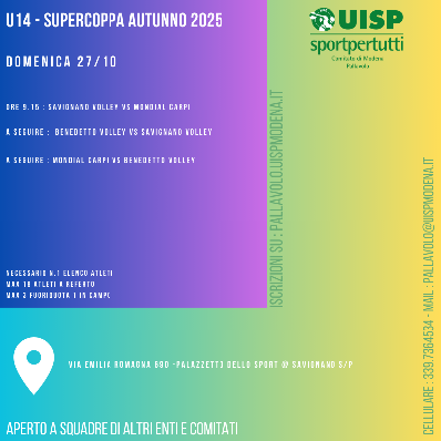 Supercoppa Autunno Cat. U14 - @ Savignano